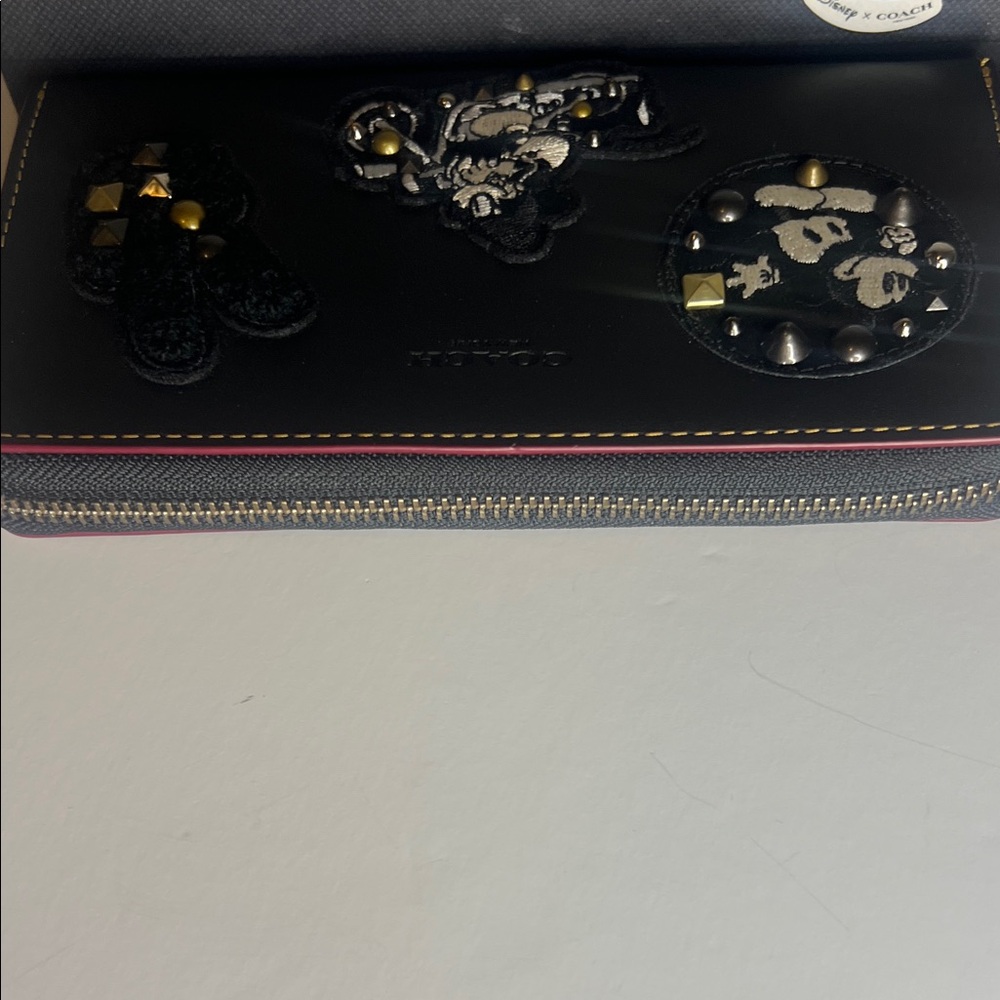 NWOT Coach x Disney Mickey Mouse Limited Edition Zip Around Wallet and Box - Picture 8 of 13